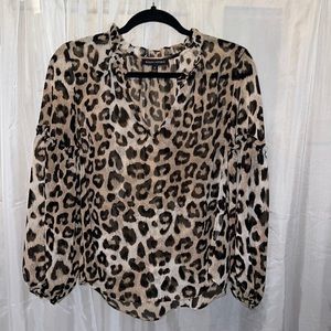 Banana Republic cheetah print shirt. Great for the office!